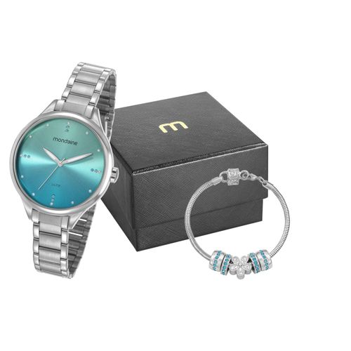 relogio mondaine azul feminino