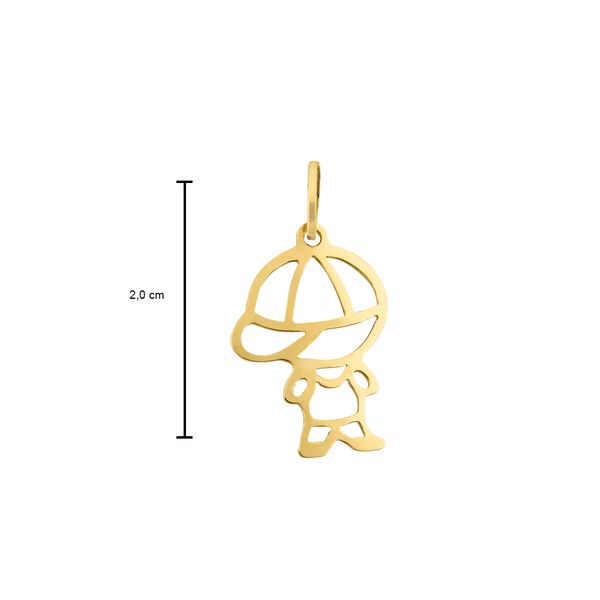 Pingente de Menino em Ouro