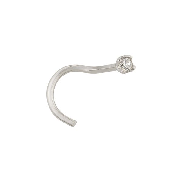 Piercing em Ouro Branco e Diamante